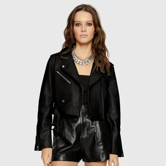 Rebecca Minkoff Blk. Leather Jacket Sz. XS - Picture 1 of 7